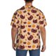 thumbnail image 3 of Fotbe Thanksgiving Turkey and Pumpkin Camisa Estampada de Manga Corta para Hombre, Casual de Verano, Estilo Playero, Sin Arrugas-Medium, 3 of 5