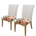 thumbnail image 2 of KLL Three Goldfish Watercolor Splash Pattern Seat Covers for Dining Room Chairs,Washable Chair Seat Chair Covers Seat Protector-Two Pieces, 2 of 7