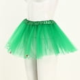 thumbnail image 3 of Povozer Girls Tutu Skirt Elastic Tulle Tutu Skirt Dance Ballet Tutu Kids(Green,2-12Y), 3 of 4