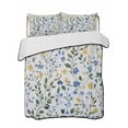 thumbnail image 2 of Blue Yellow Floral Spring Twin Size Down Alternative Comforter,Lightweight Comforter Quilt Bedding Set with Pillow Shams Summer Pastoral Botanical Green All Seasons Bed Comforter Duvet Insert 68"x86", 2 of 7