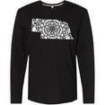 thumbnail image 3 of Inktastic Nebraska Silhouette Mandala Long Sleeve T-Shirt, 3 of 5