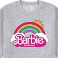 thumbnail image 3 of Barbie the Movie - Barbie Logo Rainbow -  Men's Crew Neck Fleece Pullover, 3 of 5