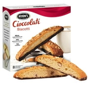 Nonni's Cioccolati Biscotti Italian Cookies - Biscotti Individually Wrapped - Italian Biscotti Cookies Made w/ Premium California Almonds & Dark Chocolate - Kosher - 6.88 oz