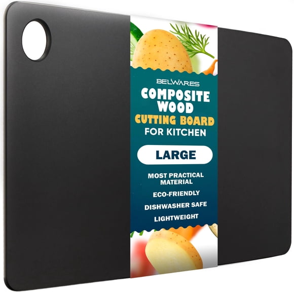 Tabla de cortar Belwares de madera compuesta 37 x 29 cm, grande