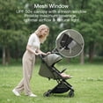 thumbnail image 5 of Gromast Compact Fold Baby Stroller, Lightweight Travel Toddler Stroller with One-Click Fold, Extendable UPF50+ Canopy, Cup Holder, UV Protected and Waterproof, One-Hand Folding - Green, 5 of 10