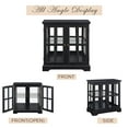 thumbnail image 3 of Eyisean 32" H LED Glass Display Cabinet with 7 Color Lights for Collectibles, Lighted Vintage Curio Cabinet with Lattice Doors, Modern Display Showcase with Adjustable Shelves for Living Room, 3 of 12