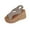 Khaki, variant on CQONEPT Women's Flat Slide Sandals - Ladies Casual Slip On Criss Cross Strap Summer Shoes. Khaki Size 9.5