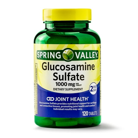 Spring Valley Glucosamine Sulfate Tablets, 1000 mg, 120 (Best Glucosamine Sulfate Supplement)