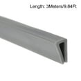 thumbnail image 3 of Uxcell Fits 0.5-2.5mm Edge 3Meters/9.84Ft Length Trim U Seal Extrusion Silicone Gray, 3 of 5
