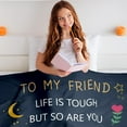 thumbnail image 5 of Best Friend Birthday Gifts for Women Long Distance Friendship Best Friend Blanket Bestie Gifts Throw Blanket Thinking of You Sentimental Gifts Christmas Friends Blanket for Couch Sofa 50x60, 5 of 6