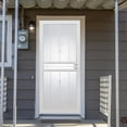 thumbnail image 6 of Grisham Deluxe Steel Security Door,34'' x 80'' Metal Tempered Glass Door Screen Replacement Enter Doors,Storm Door(501-34 White), 6 of 7