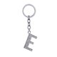 thumbnail image 1 of EeaseMX Llavero con letras del alfabeto, sencillo y elegante, de metal con diamantes de imitación, colgante para bolso, regalo de cumpleaños (letra E), 1 of 7