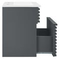 thumbnail image 3 of Modway Render 18" Wall-Mount Bathroom Vanity in Gray White, 3 of 9