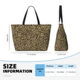 thumbnail image 2 of Large Beach Bags Water-resistant Sandproof - Leopard Print Cute Beach Tote Bags for Women with Zipper, 2 of 6