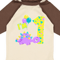 thumbnail image 4 of Inktastic Happy Dinosaur First Birthday-purple Boys or Girls Long Sleeve Baby Bodysuit, 4 of 5