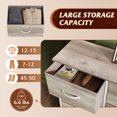 thumbnail image 2 of GALAXHERO 8 Drawer Fabric Dresser for Bedroom, Storage Bins Chest of Drawer for Closet, Living Room, Hallway, Greige, 2 of 7