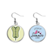 thumbnail image 1 of Palmleaf fan China Patron Pendientes de sandía verano lóbulo desgaste Unbranded M, 1 of 3