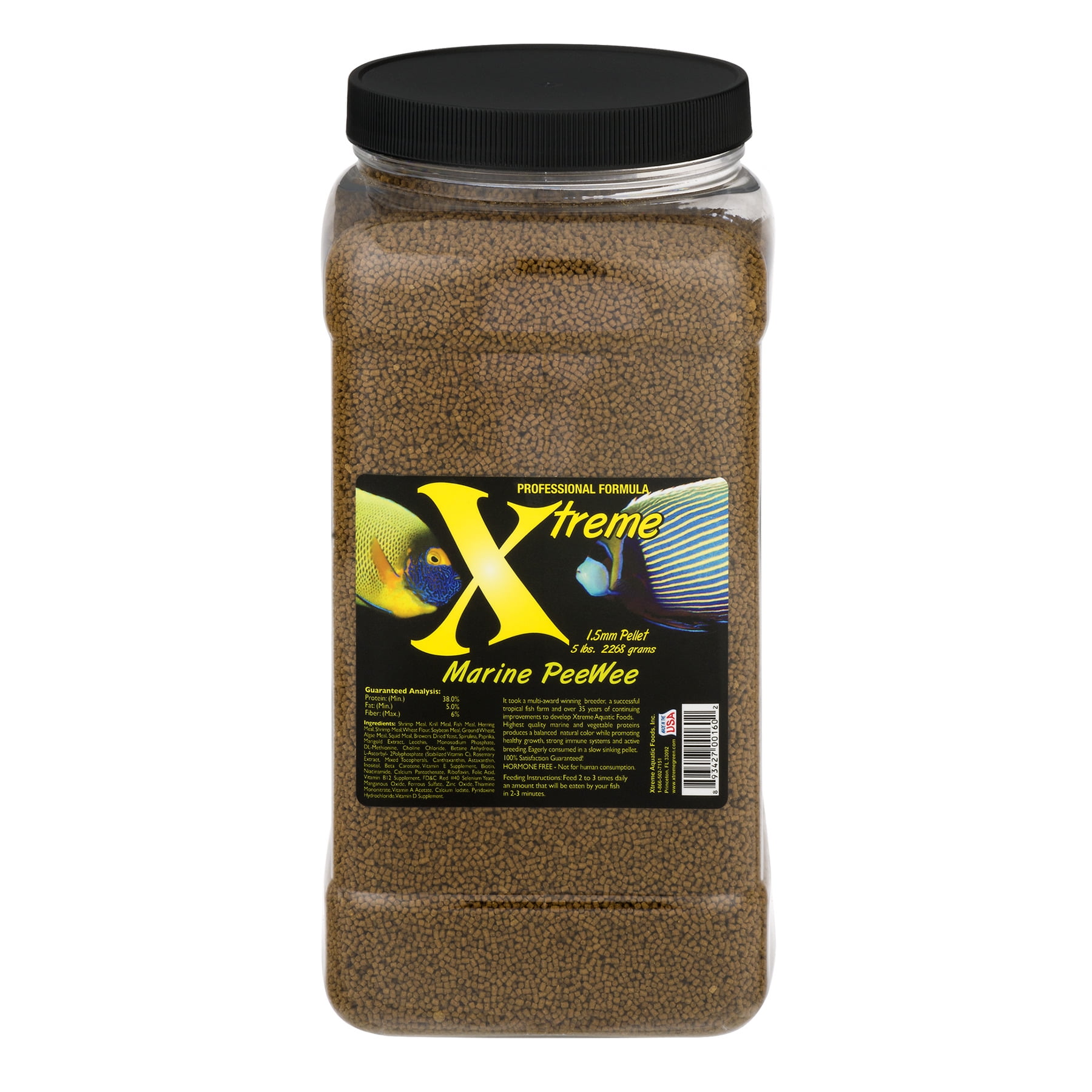 Xtreme Aquatic Marine PeeWee Fish Food Pellets, 80 oz