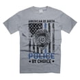 thumbnail image 5 of Mens American By Birth Police By Choice Shirt Police Patriotic Shirt USA United States Flag Shirt, 5 of 6