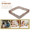 thumbnail image 4 of FONDOTIN 1Set Mini Fence For Garden Decor Brown 9.0x2.0x0.1in Wooden Realistic Design, 4 of 5
