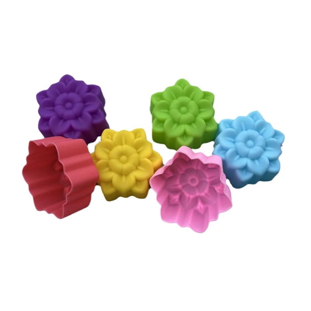 LUVCLS Molde de bricolaje con forma de flor de silicona para dulces, pasteles, flores, molde para helado, jabón