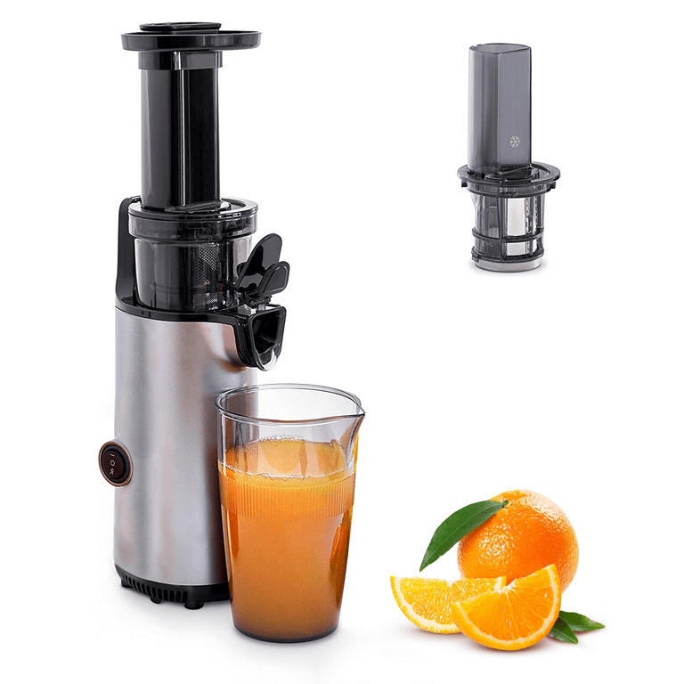 Buy Homesmart Red Stainless Steel Slow Masticating Cold Press Juicer with  Big Feed Chute (Juicer, Jug, Pulp Container, Cleaning Brush, & Manual) at  ShopLC.