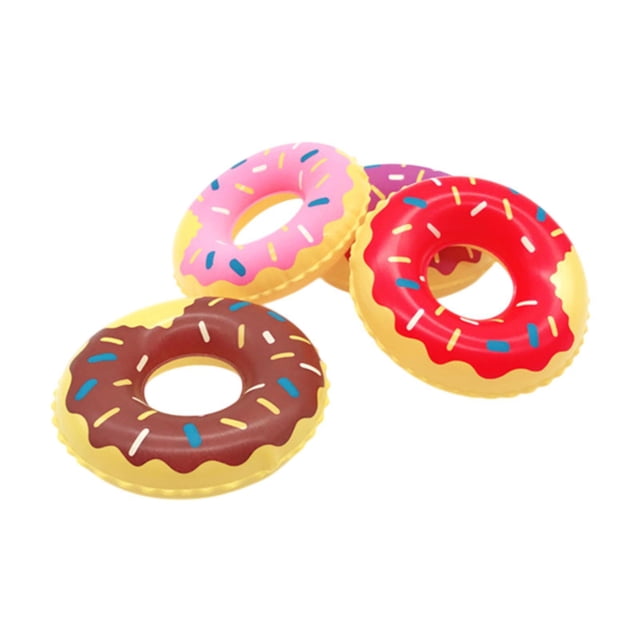 4 piezas anillos de natación juguetes coloridos de baño para niños para niñas para niñas de agua para niñas diversión Patrón de donas