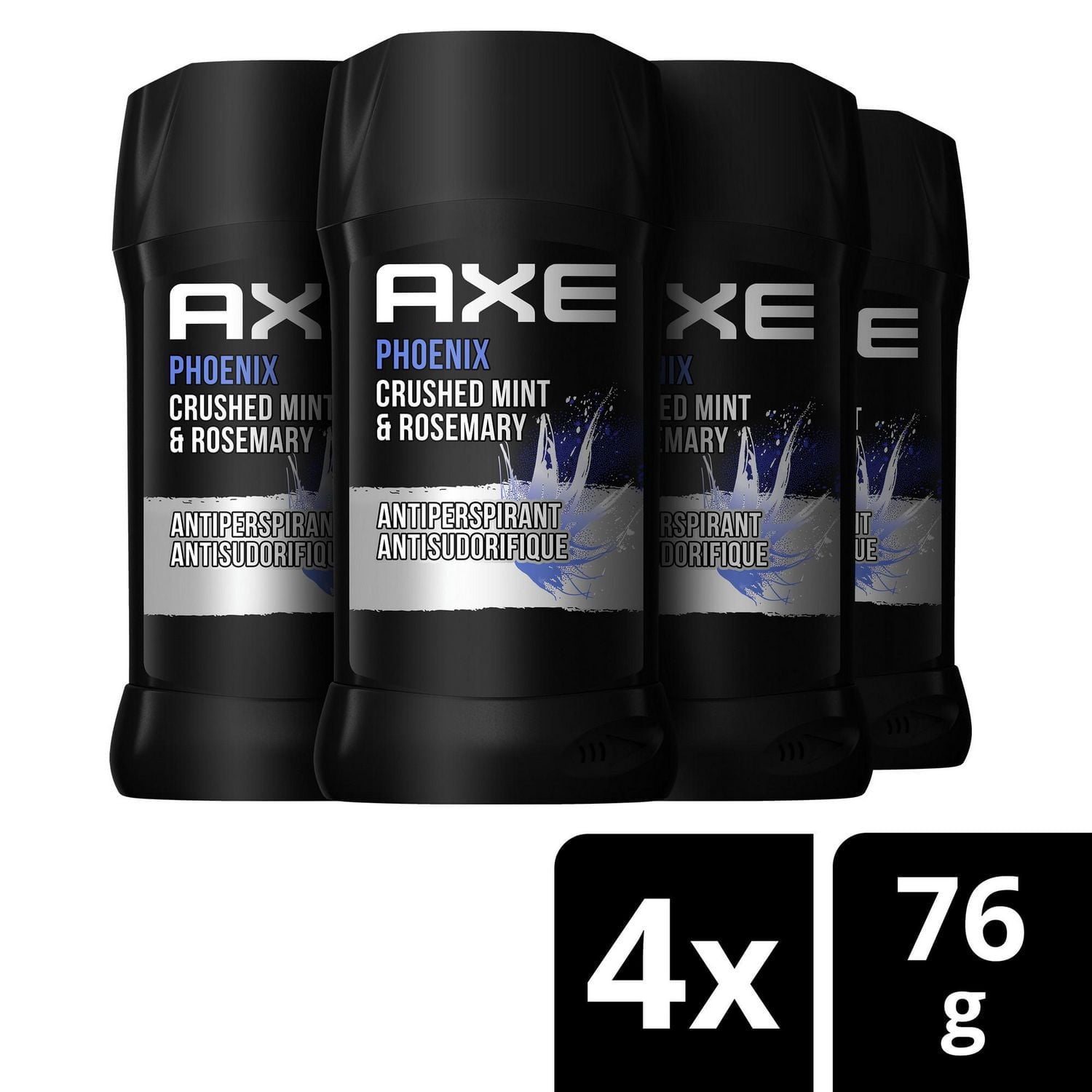 AXE Phoenix Crushed Mint & Rosemary Antiperspirant Stick (Value Pack 4 X 76gms)