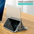 thumbnail image 3 of Graflsoa Silver/Black ABS Silicone Vertical Laptop Stand with Multi-Device Compatibility and Compact Design, 3 of 6