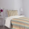thumbnail image 3 of Ambesonne Brown and Blue Quilted Bedspread Set 2 Pcs, Geometric Scribbles, Twin Size, Multicolor, 3 of 5
