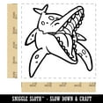 thumbnail image 2 of Toothy Ichthyosaur Aquatic Dinosaur Square Rubber Stamp Stamping Scrapbooking Crafting - Small 1.25in, 2 of 7