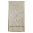 thumbnail image 2 of Saro Lifestyle Snowflake Design Embroidered and Hemstitched Guest Towels (Set of 4), 2 of 3