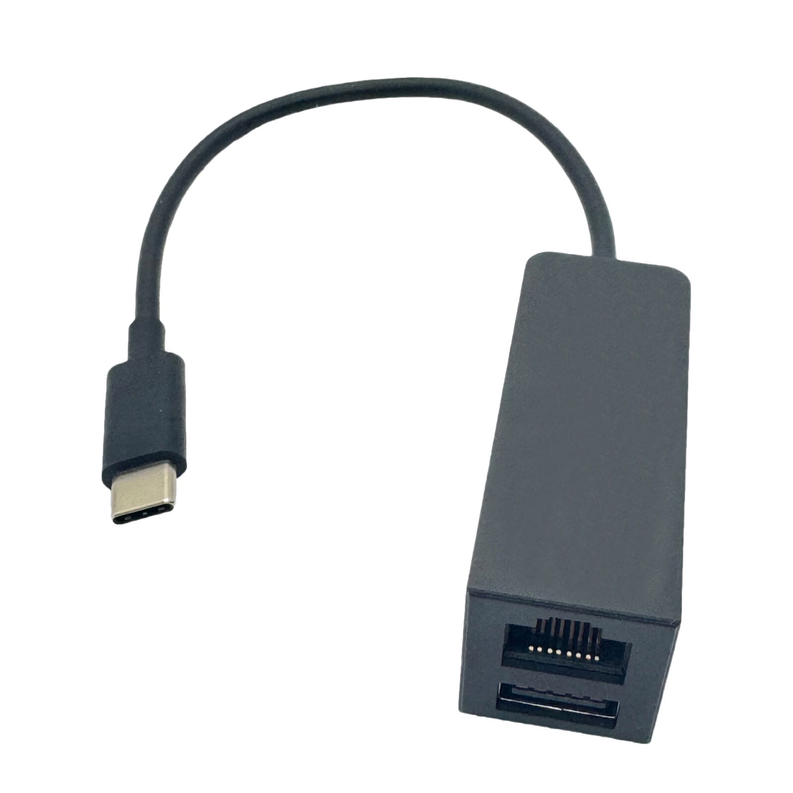 Double Function USB Type C Adapter Combines Gigabit Ethernet RJ45 and 5Gbps USB3.0 for Travel