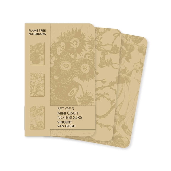 Mini Craft Notebook Collections Vincent Van Gogh Set of 3 Mini Craft Notebooks, (Hardcover)