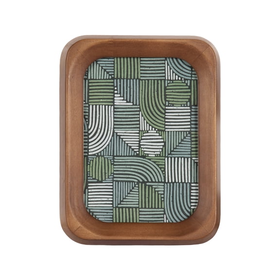 DesignOvation – 5x7 Picture Frame – Shaped Medium Walnut Tabletop Photo Frame