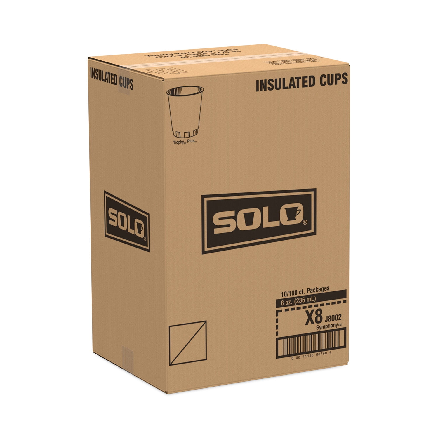SOLO Cup Company Symphony Design Trophy Foam Hot/Cold Drink Cups, 16oz, 50/Pack, 15 Packs/Carton
