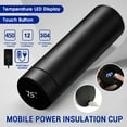 thumbnail image 2 of Stainless Steel USB Mobile Power Thermos, Smart Kettle, LCD Temperature Display, 2 of 9