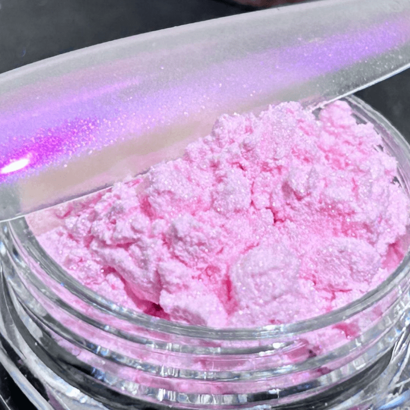 suxuMhao Chrome Nail Powder, Decoration, 1 Piece 10g Pink, Aurora Nail Powder, Iridescent Nail Powder, Holographic Nail Powder, Pearl Nail Powder, Shimmer Chrome,Easy to Apply