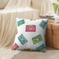 thumbnail image 4 of LALILO Throw Pillow Covers With Plastic Music Tape Doodle Colorful Cushion Cover 18" x 18", 2 Pack, 4 of 6