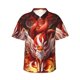 thumbnail image 1 of Fotbe Red Leaf Flame Fox Camisa Hawaiana para Hombre Unisex – Camisa Casual de Verano con Botones de Manga Corta de Algodón y Lino,Medium, 1 of 7