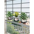 thumbnail image 3 of ERQVHQV Cestas para macetas colgantes de hierro forjado para el hogar, balcón, plantas cultivadas en casa Productos de hierro Traje de tres piezas (negro) oso de fresa Electrónica, 3 of 5