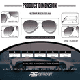 thumbnail image 3 of proSPORT Reading Sunglass Reader Tinted Aviator Silver Men Women NOT BIFOCAL, 3 of 4