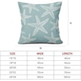 thumbnail image 6 of Seafoam Blue Starfish Ocean Pillow Covers 18X18 Inch Summer Nautical Coastal Beach Decorative Pillow Cases Set of 2 Cotton Linen Throw Pillows Seasonal Home Decor For Sofa Couch Cushion Outdoor, 6 of 6