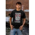 thumbnail image 3 of Street Fighter Vega Rage Cage USA Men's Big & Tall Crewneck Graphic Tee Brisco Brands 3X, 3 of 4