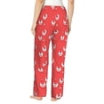 thumbnail image 3 of Xecao Cartoon Rooster Women's Straight Lounge Pajama Pants: The Epitome of Relaxed Sleepwear, 3 of 9