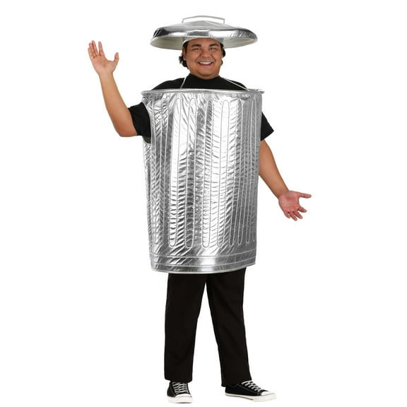 Plus Size Trash Can Costume for Adults