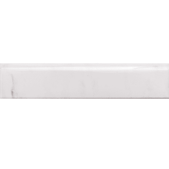 The Tile Life Providence White Ceramic Bullnose Tile - 2 x 10 in. - Matte - 1-Piece