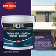 thumbnail image 3 of Cretosil Pintura Vinil Acrílica Mate Interior/Exterior 19 Litros (Color Arena), 3 of 5