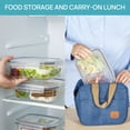 thumbnail image 2 of Sindcom 5 Pack 33oz Glass Storage Containers with Lids, 2 Compartments Meal Prep Containers, Airtight Lunch Boxes with Snap Locking Lids for Microwave, Oven, Freezer, Dishwasher, 2 of 10