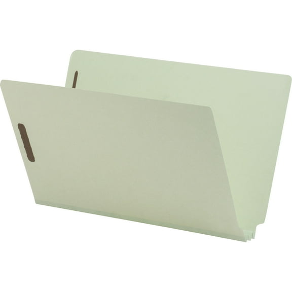 Nature Saver, NATSP17266, Legal Size Pressboard Fastener Folders, 25 / Box, Gray/Green
